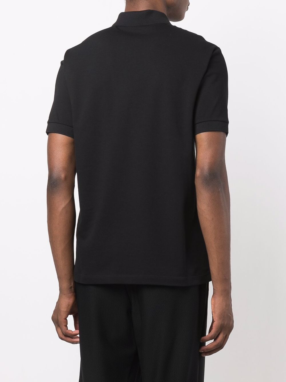 Giorgio Armani Classic Short-sleeve Polo Shirt In Black