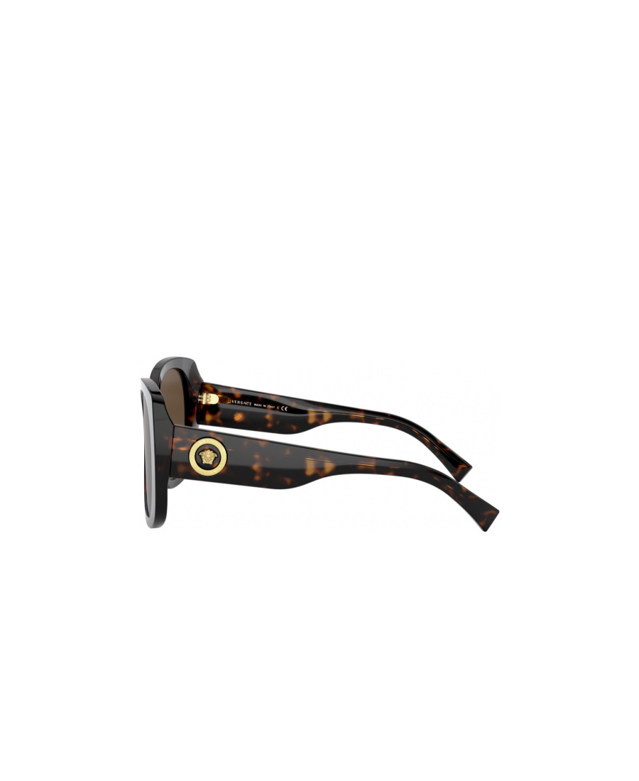 Versace Thick-framed Sunglasses In Brown