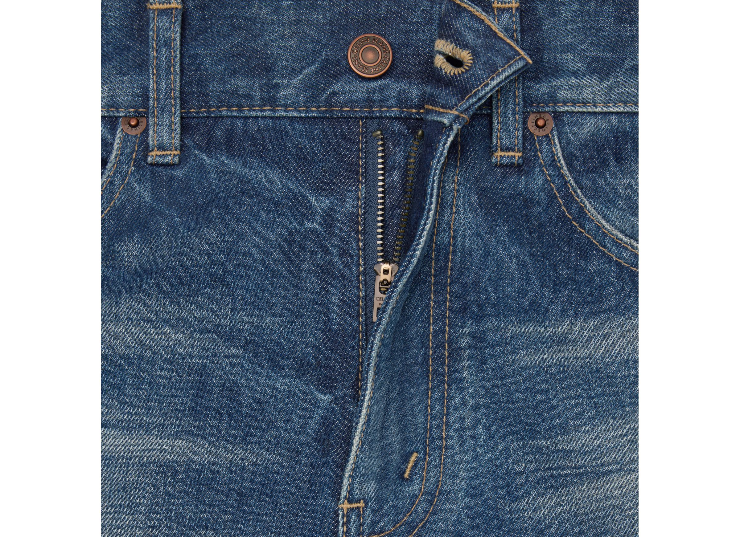 Celine Multi-pocket Jeans In Blue