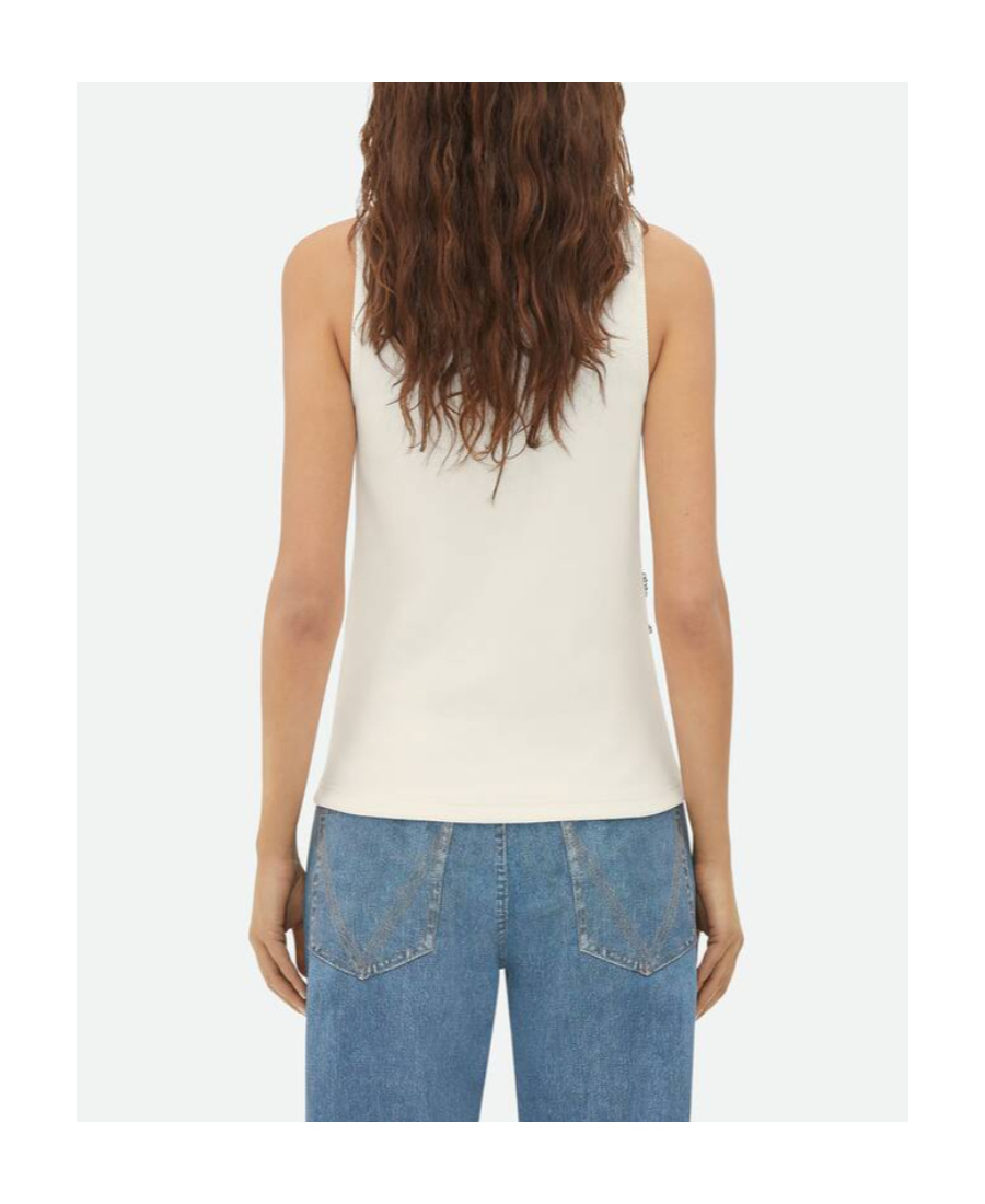 Shop Bottega Veneta Floral Motif Embroidered Tank Top In Multicolor