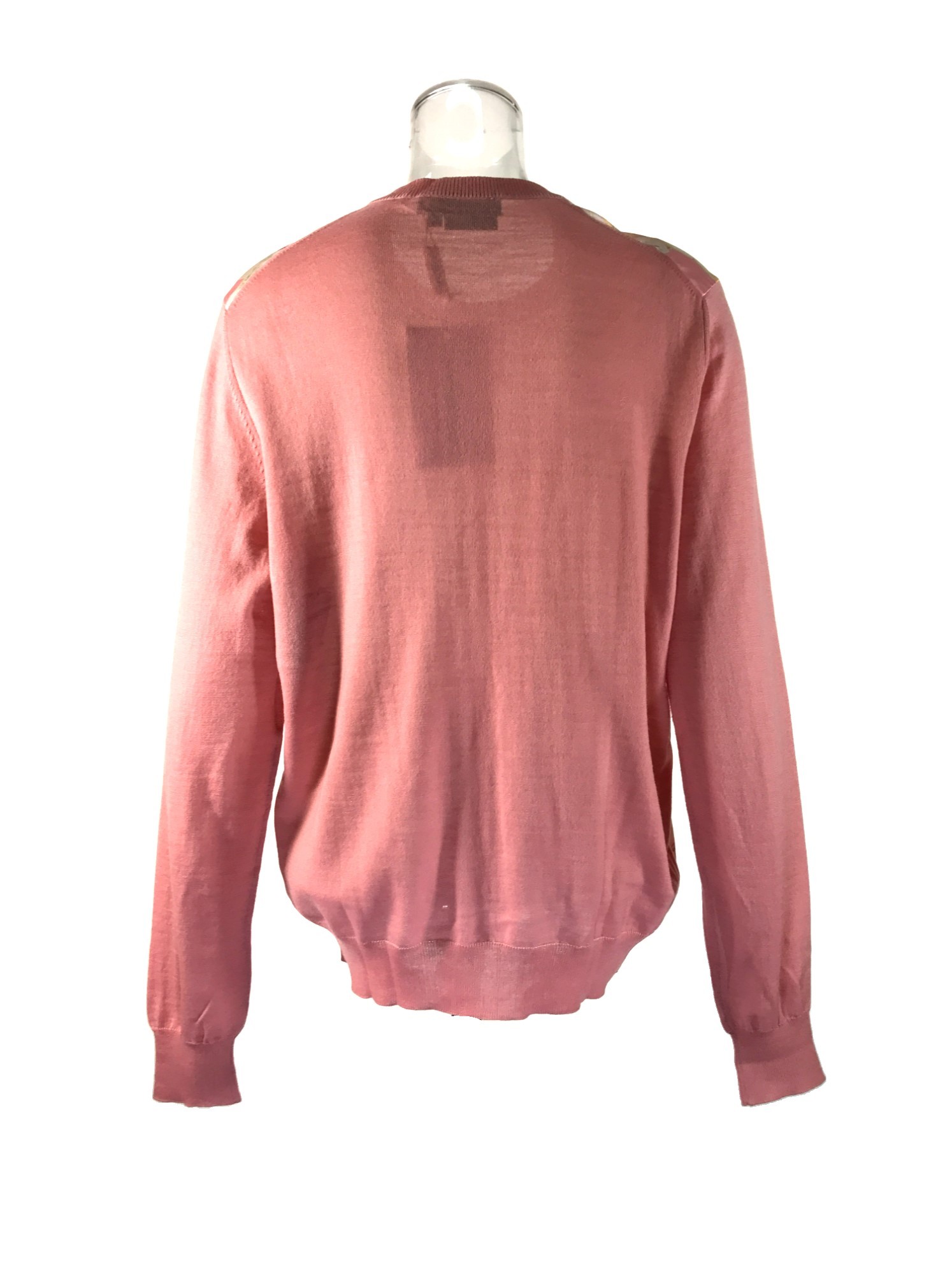 Ferragamo Long-sleeved Stitched Cardigan In Pink