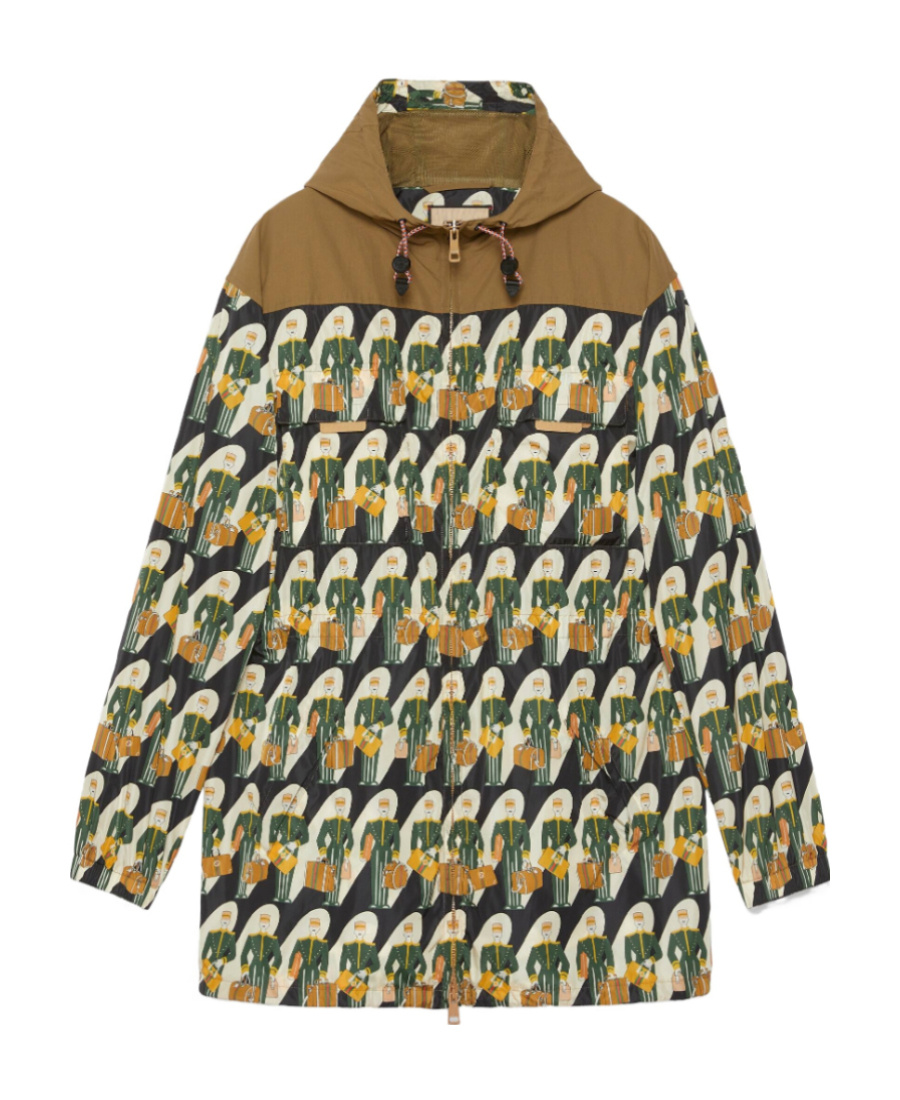 Gucci Porter-print Zip-up Jacket In Multicolor