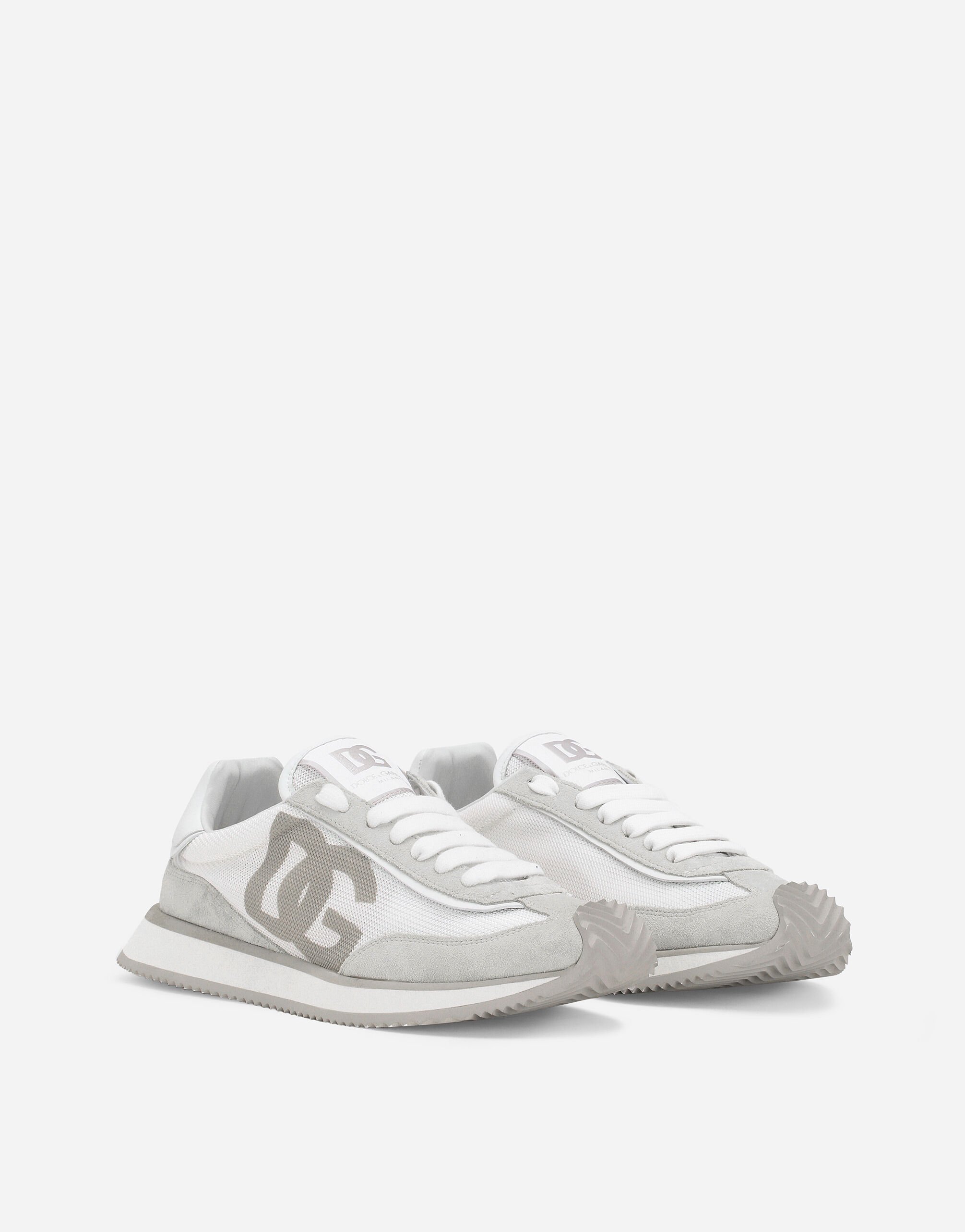 Shop Dolce & Gabbana Dg Cushion Mixed-material Sneakers In White