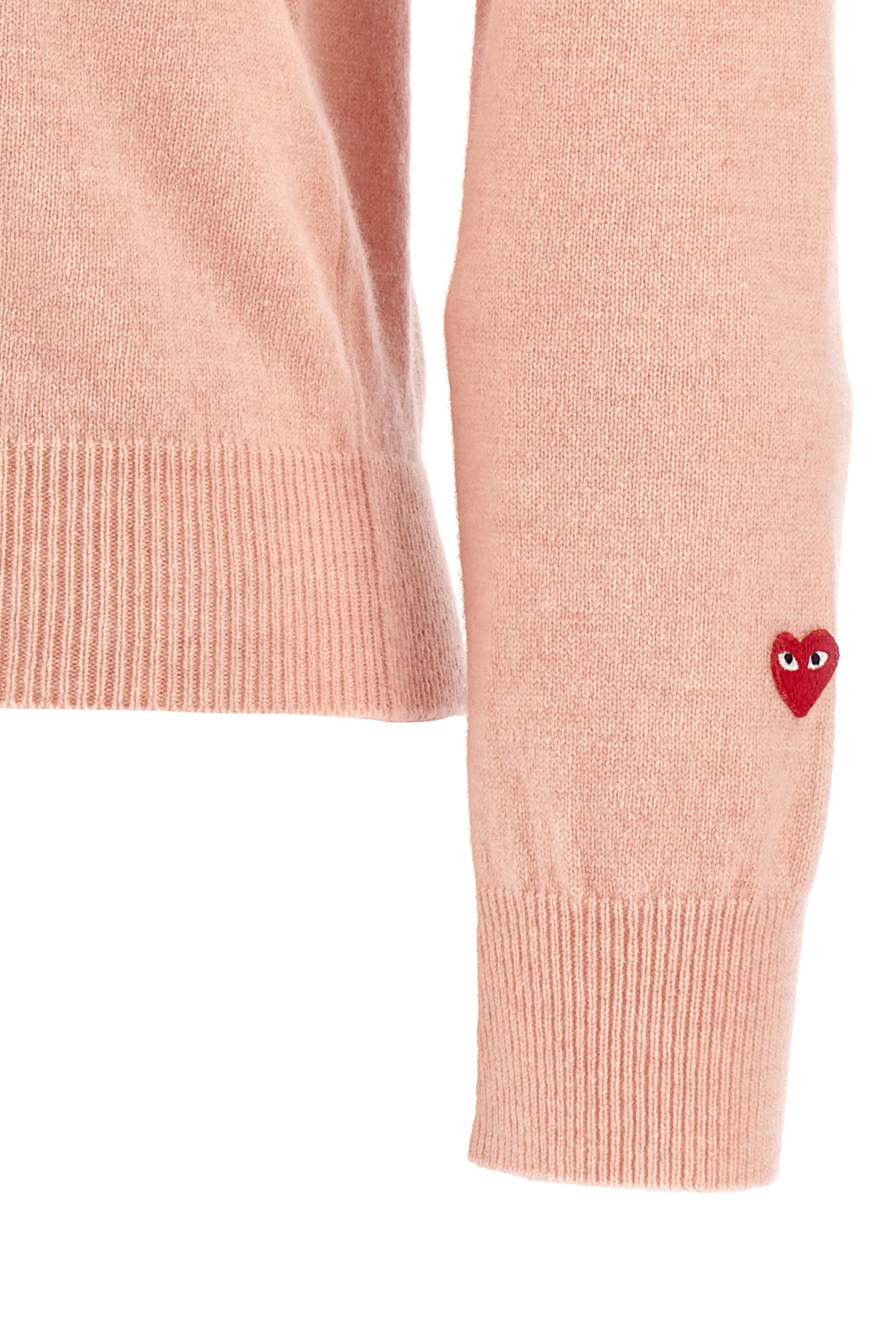 Comme Des Garçons Play Knitwear Cardigan Small Heart In Pink