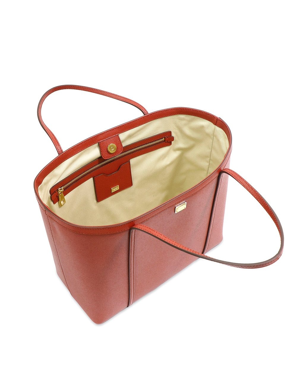 Dolce & Gabbana Logo Details Handbag In Red