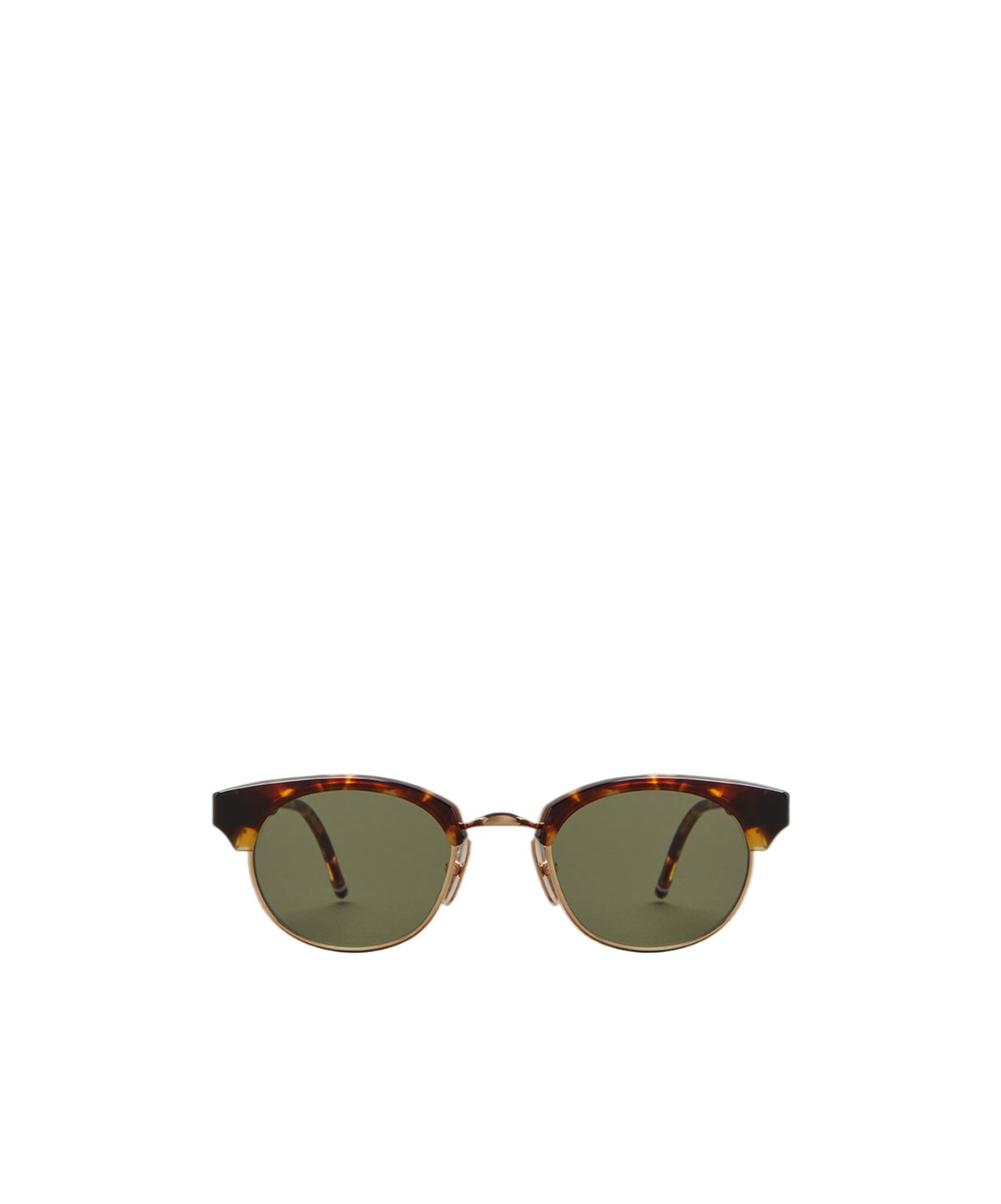 Shop Thom Browne Eyewear Round Frame Sunglasses In Green