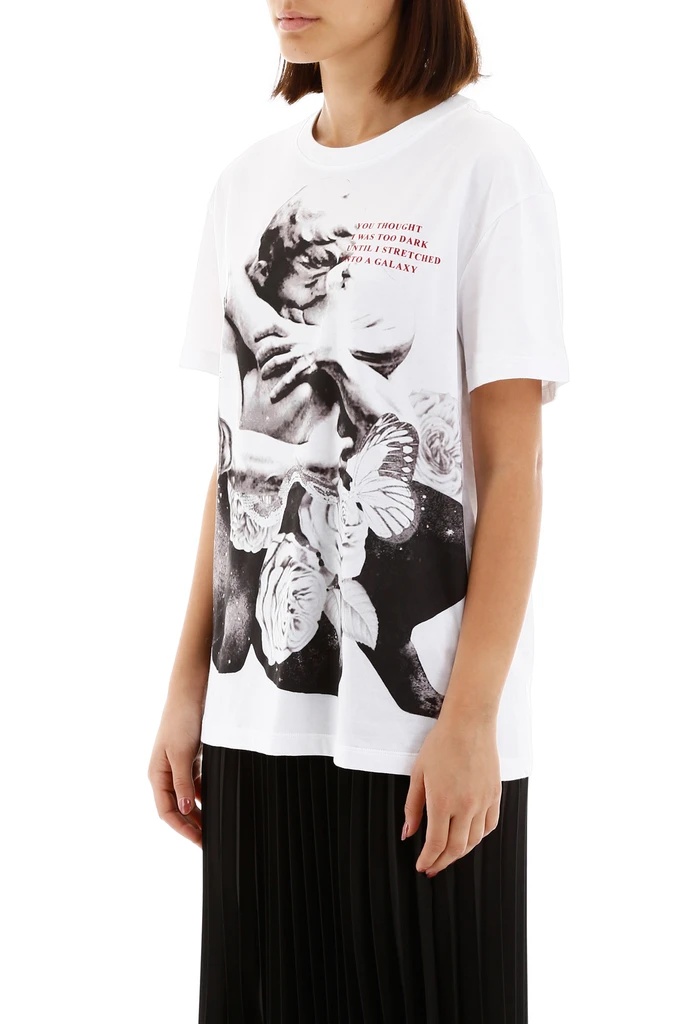 Valentino Character Printed Pattern T-shirt In White