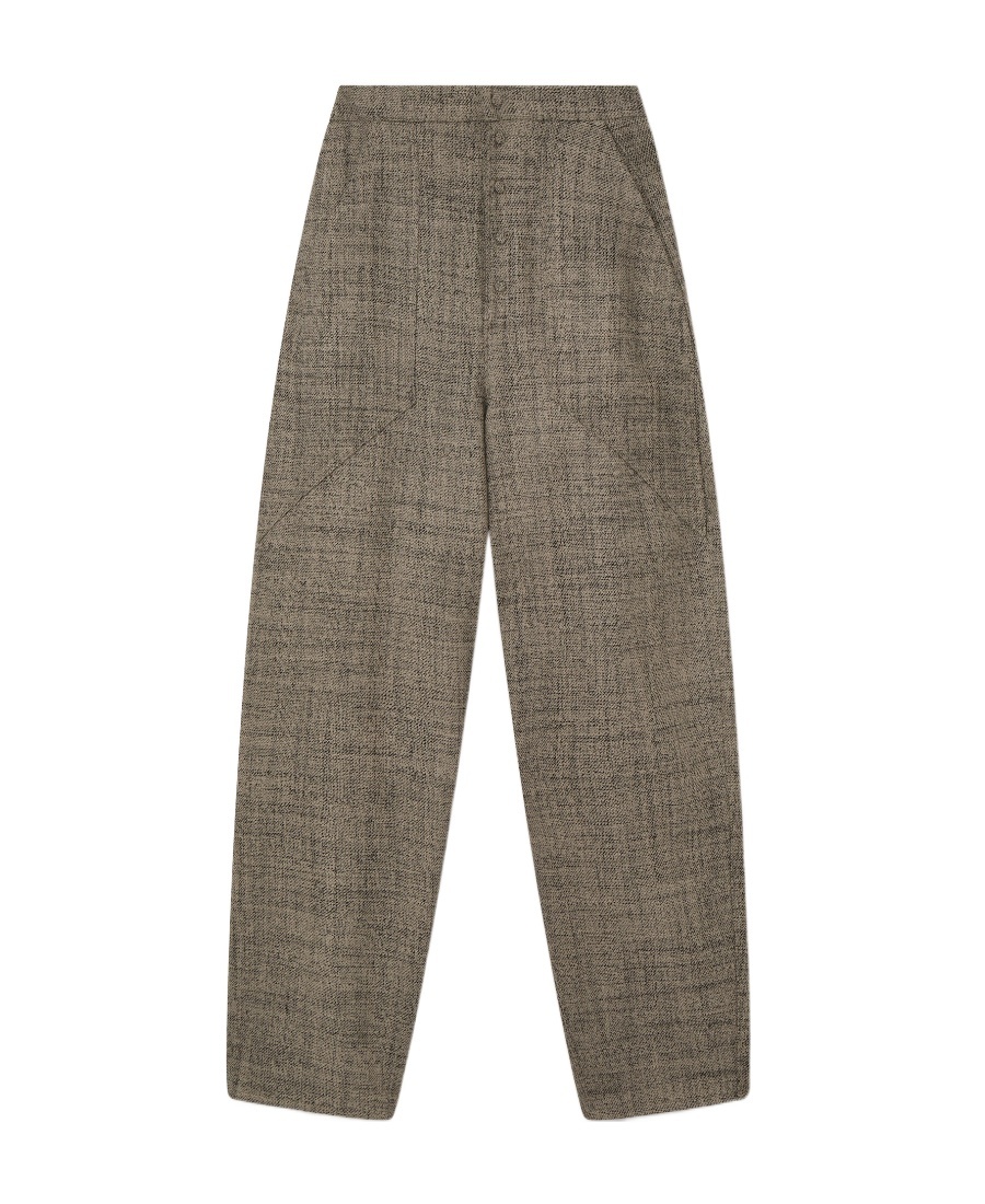 Stella Mccartney Tapered-leg Wool Trousers In Green