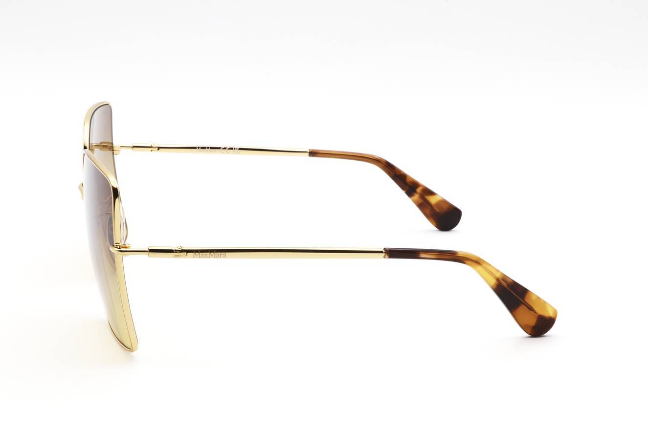 Max Mara Full Frame Sunglasses In Gold