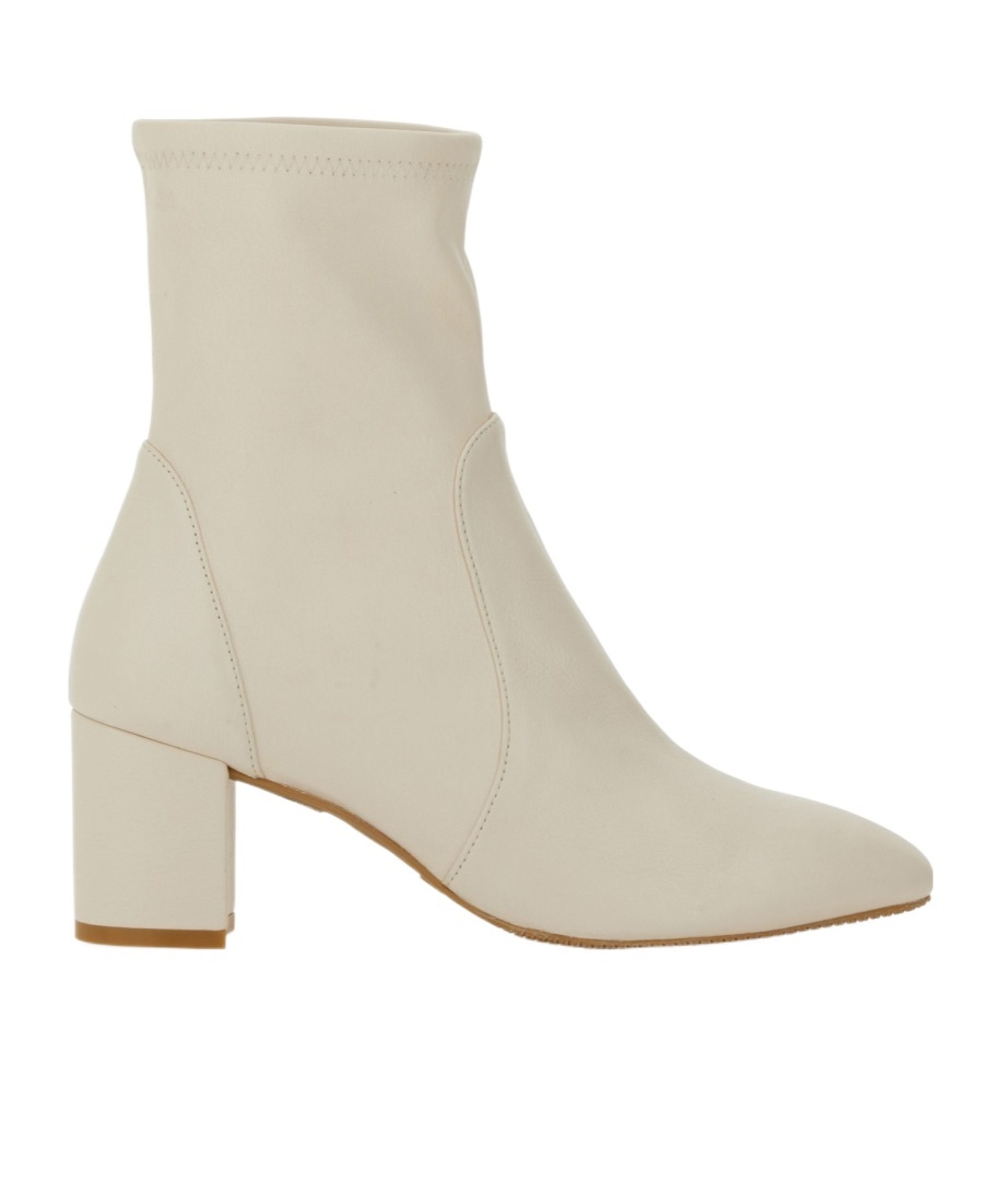 Stuart Weitzman Round-head Short Boots In Nude