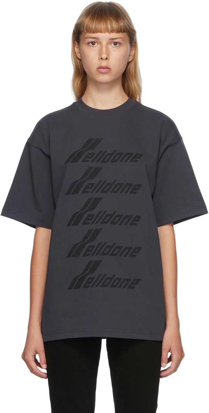 We11 Done Logo-print Cotton T-shirt In Black