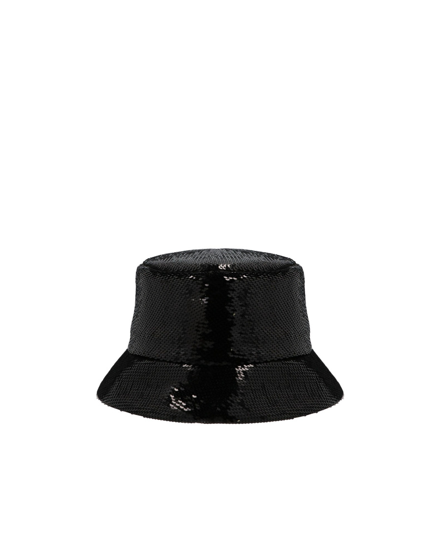 Prada Cappello Da Pescatore In Paillettes Nere Donna In Black