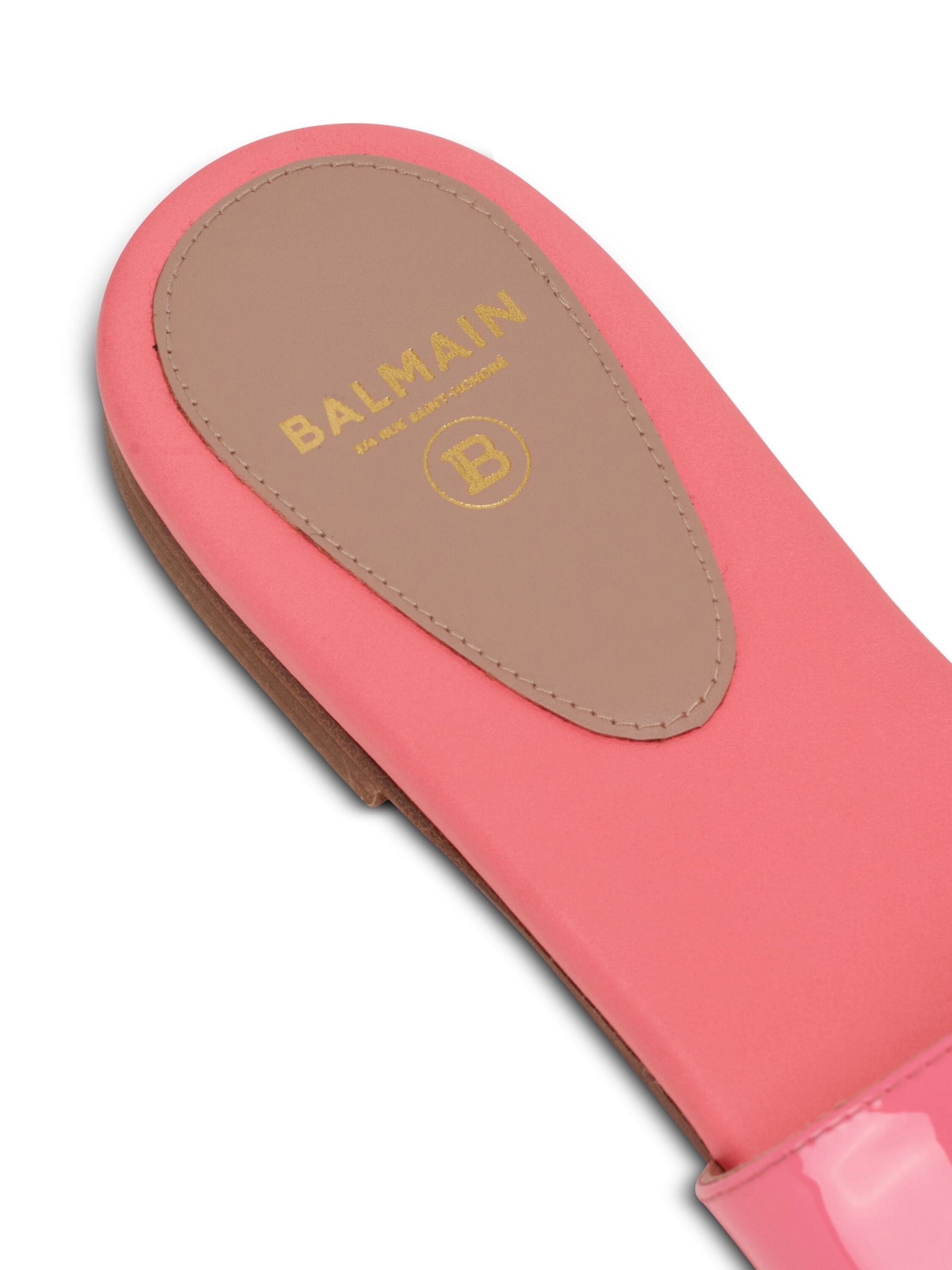 Shop Balmain Dafne Patent Leather Mules In Pink
