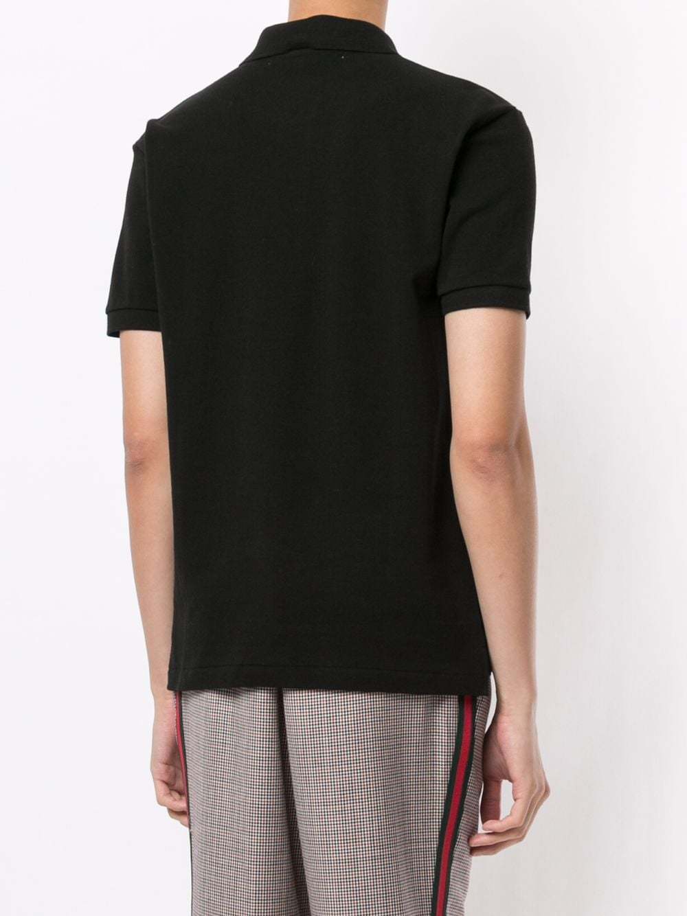 Comme Des Garçons Play Polo Shirt With Ribbed Collar And Straight Hem In Black