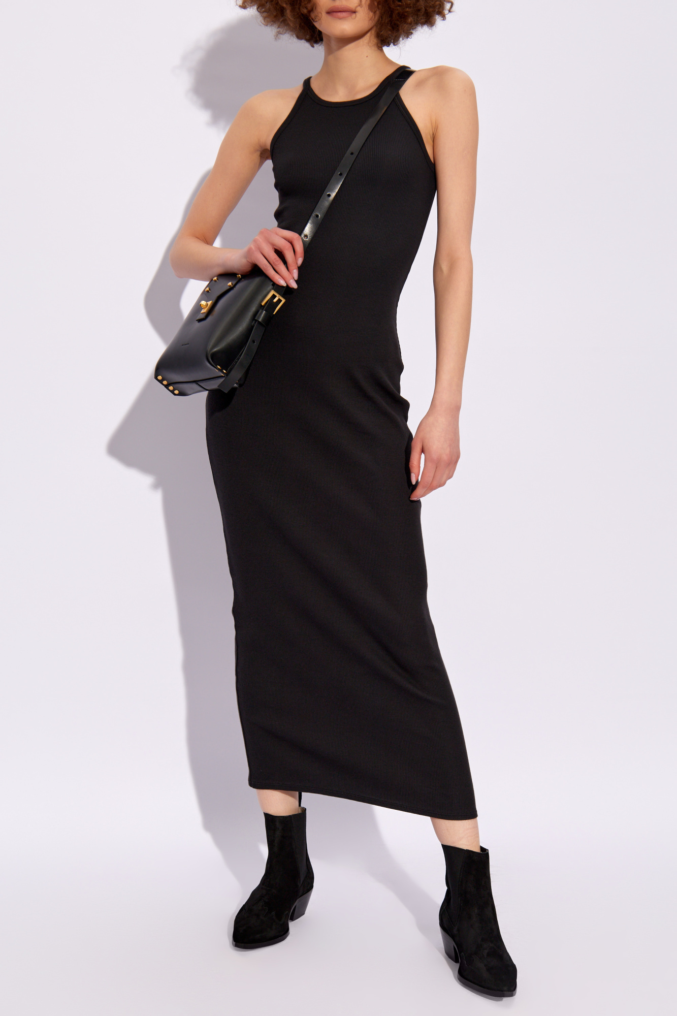 Rag & Bone Women's The Essential Rib-knit String Tank Maxi Dress In Black