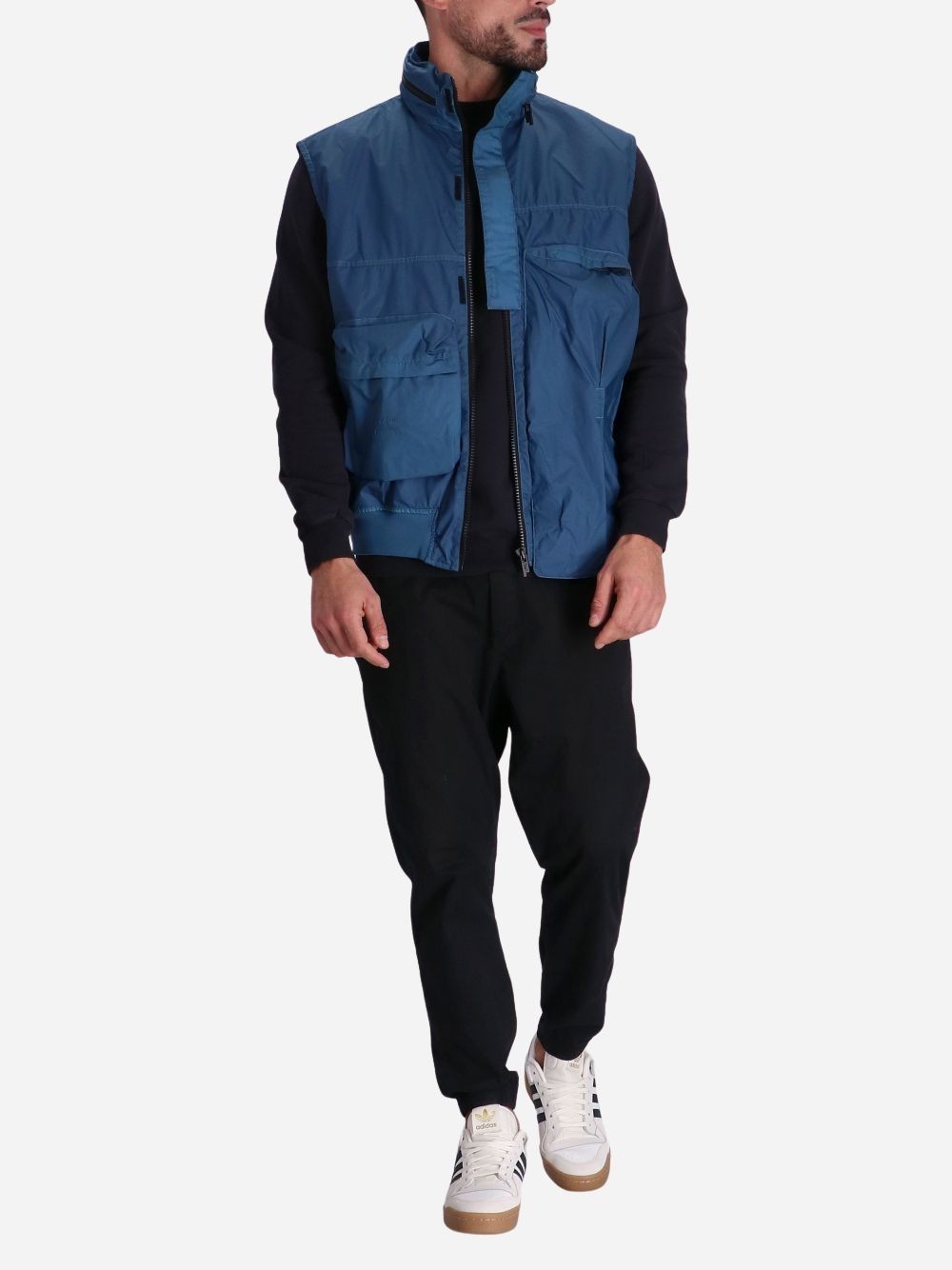 A-cold-wall* Asymmetric Cotton Gilet In Blue