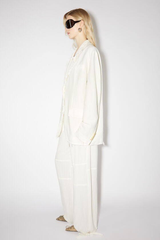 Acne Studios Notched-collar Single-breasted Blazer In White