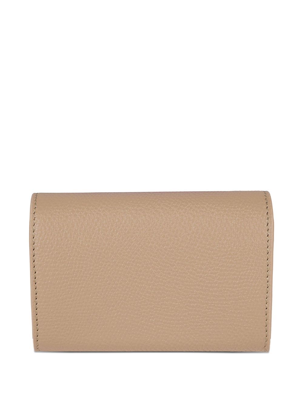 Valentino Logo-plaque Leather Wallet In Neutral