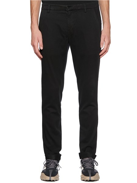 Dondup Belt-lined Casual Pants In Black