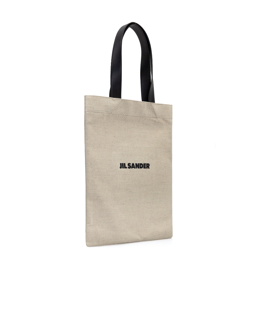 Jil Sander Logo-print Canvas Tote Bag In Nude