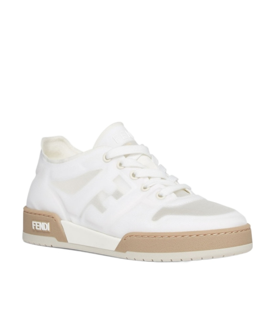 Fendi Match High-top Sneakers In White