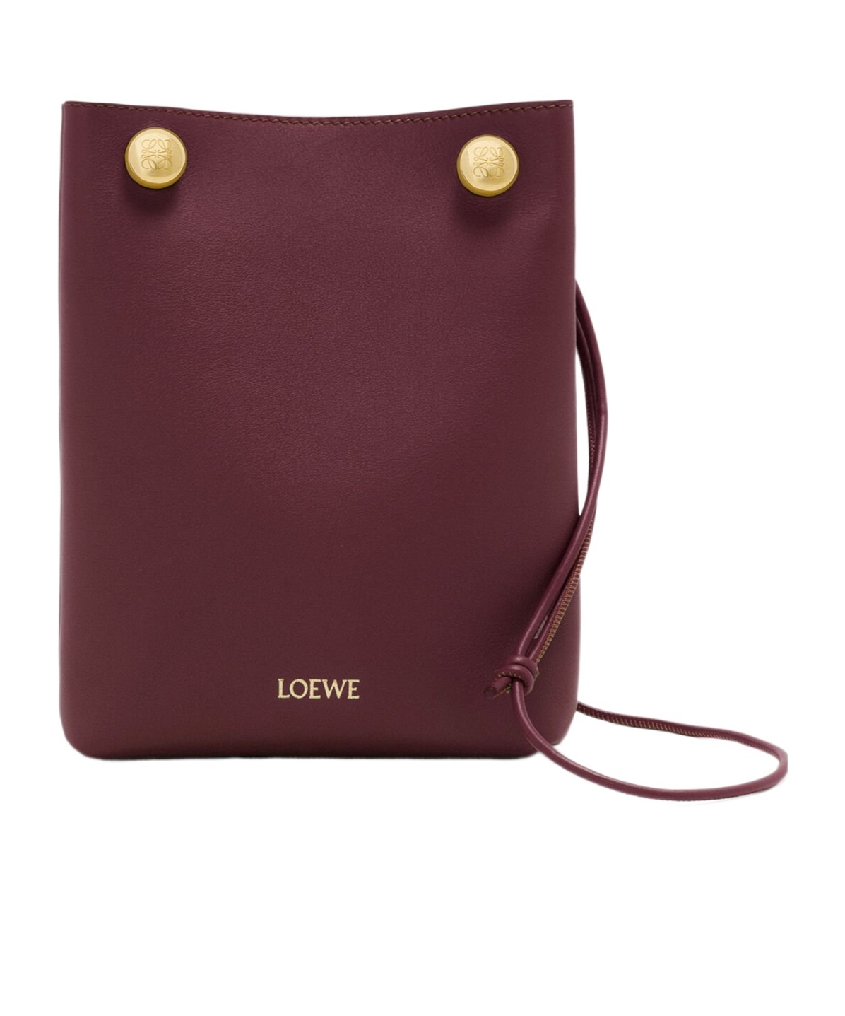 Loewe Anagram Pebble Leather Bucket Bag In Red