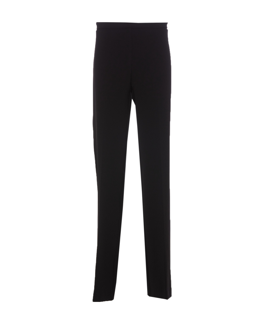 Pinko Creased Straight-leg Trousers In Black