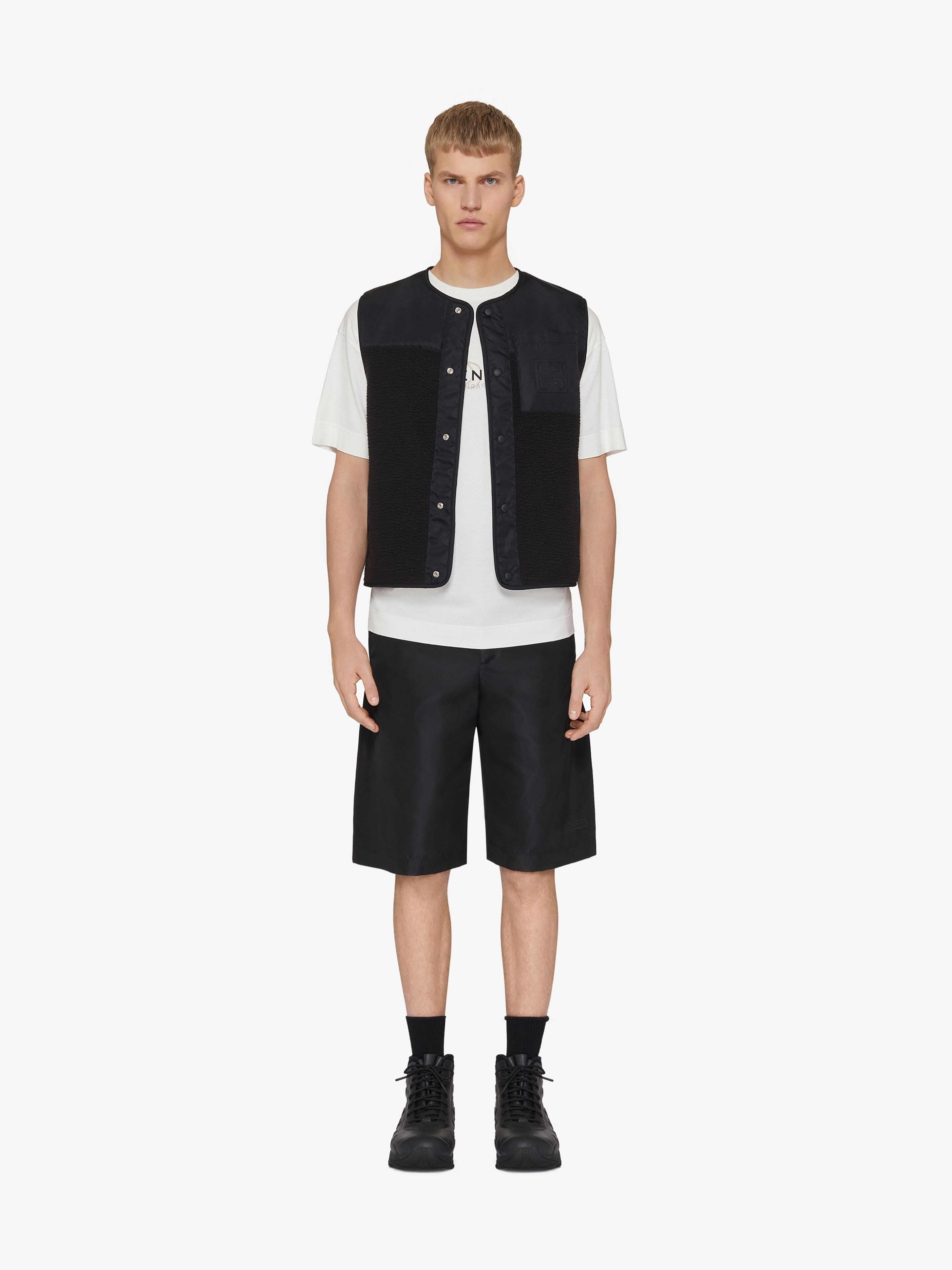 Givenchy Waistcoat In Mixed Fabrics In Black