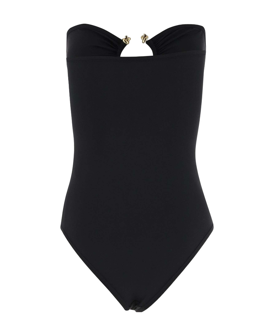 Bottega Veneta Black Knot Ring One-piece Swimsuit In Black