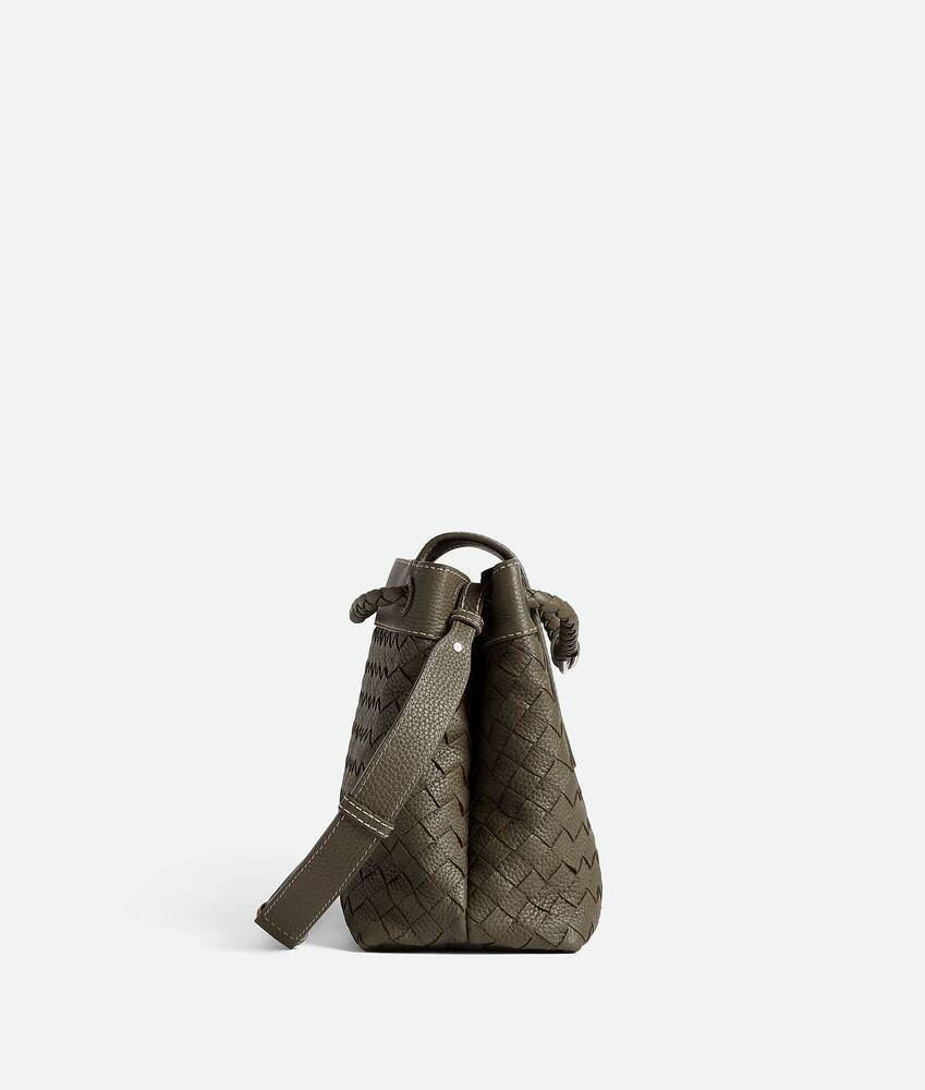 Bottega Veneta Leather Andiamo Messenger Bag In Brown