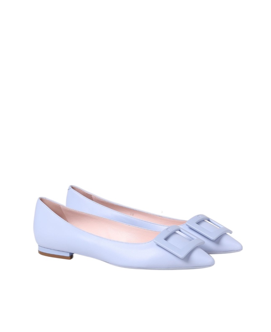 Roger Vivier Gomettine Ballet Flats In Blue