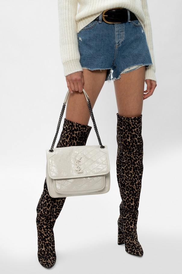 Saint Laurent Niki Shoulder Bag In White