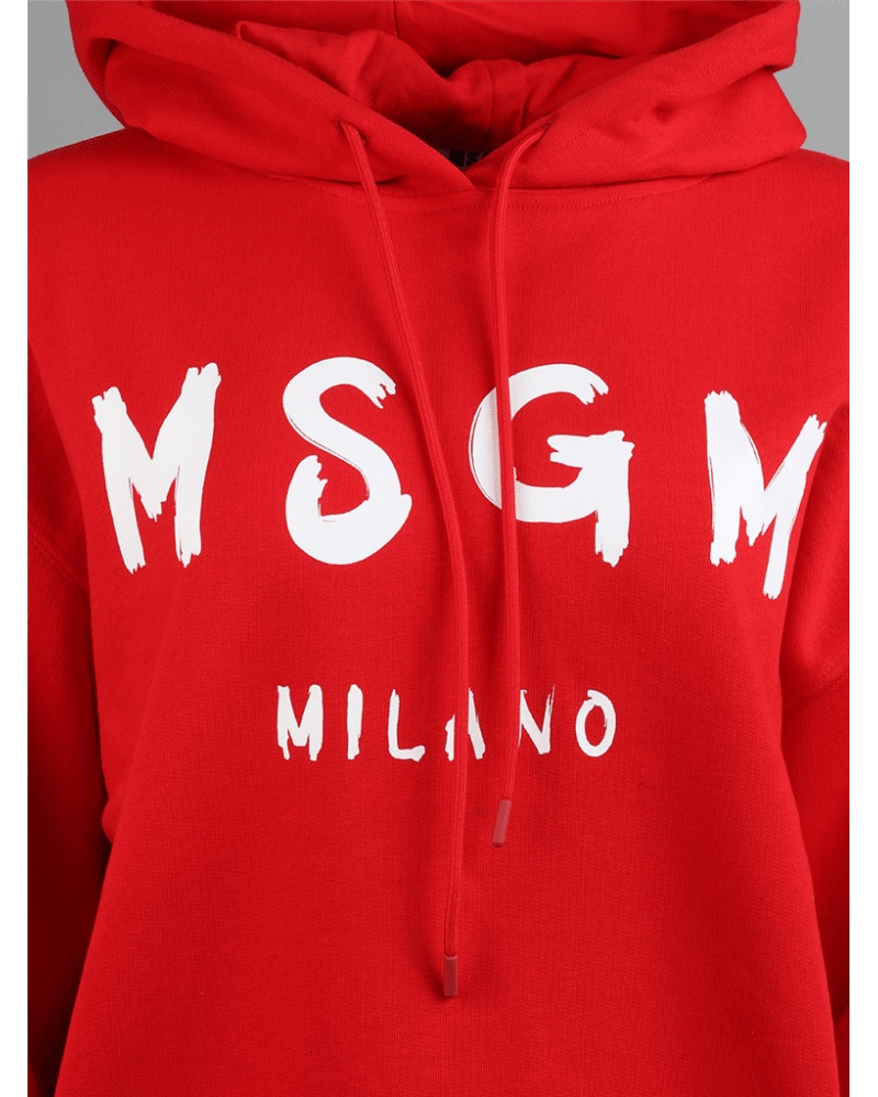 Msgm Woman Sweatshirt Magenta Size Xl Cotton In Red