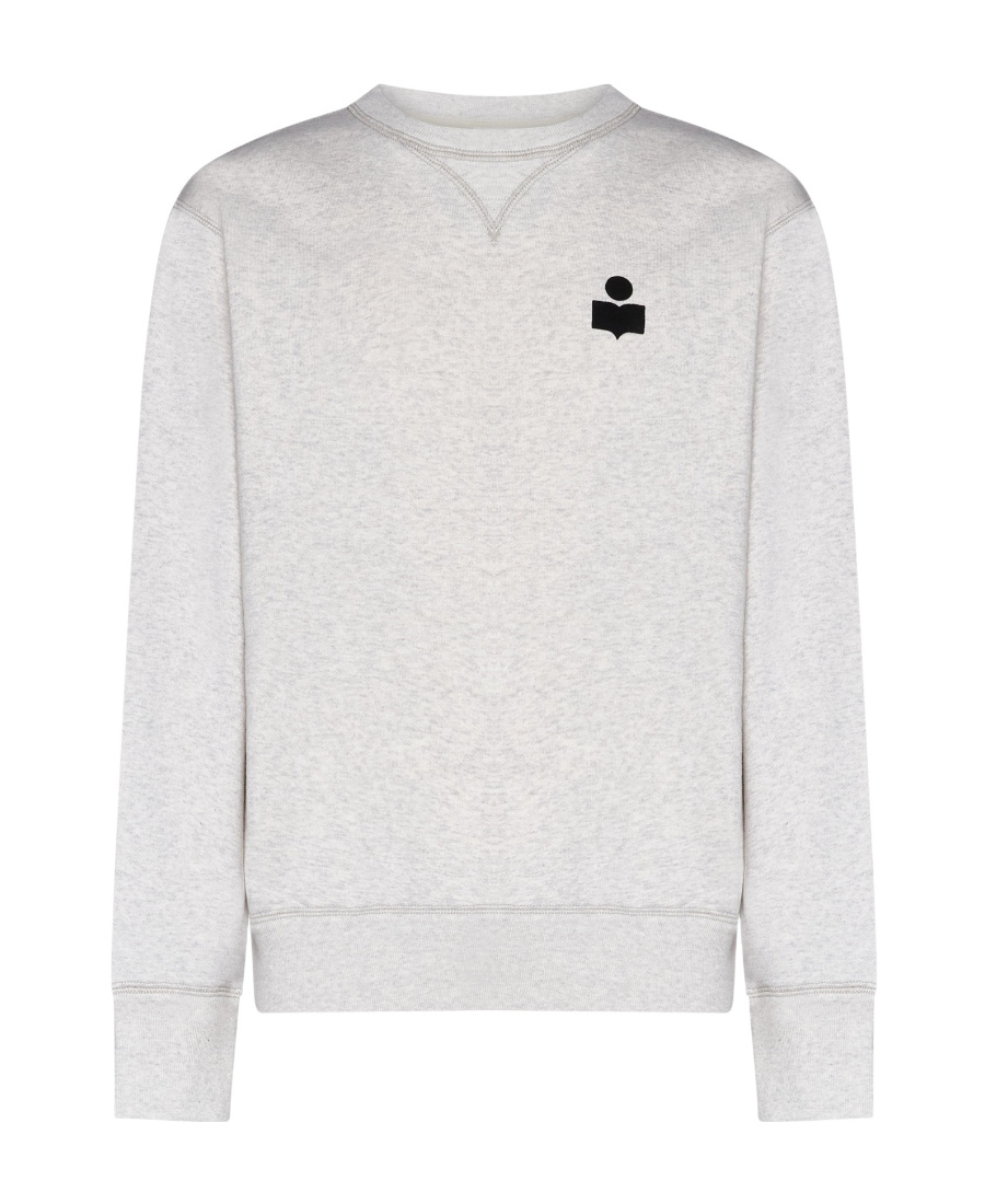 Isabel Marant Long-sleeved Crewneck Sweatshirt In White