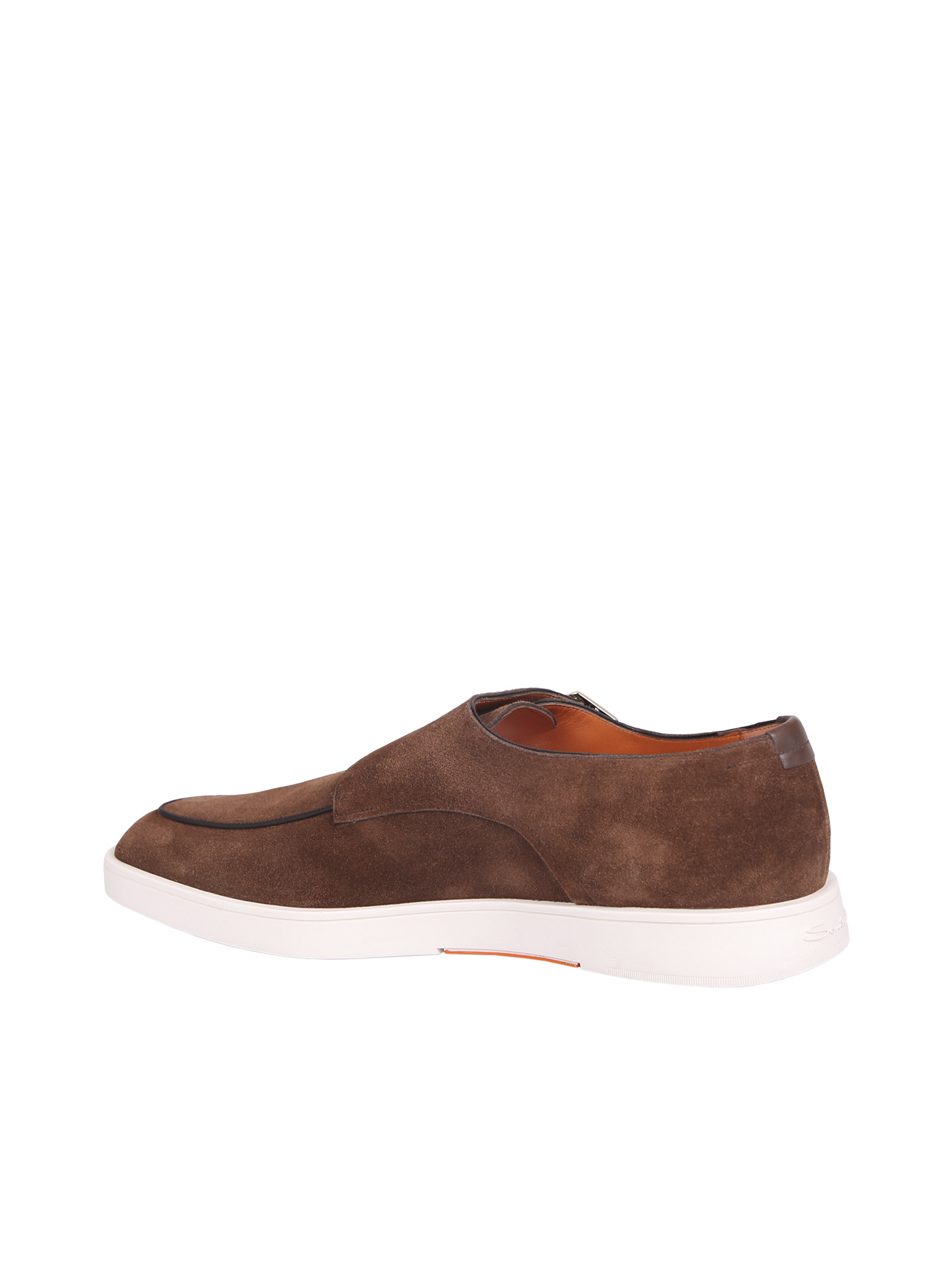 Santoni Double Buckle Slip-on Loafers In Brown