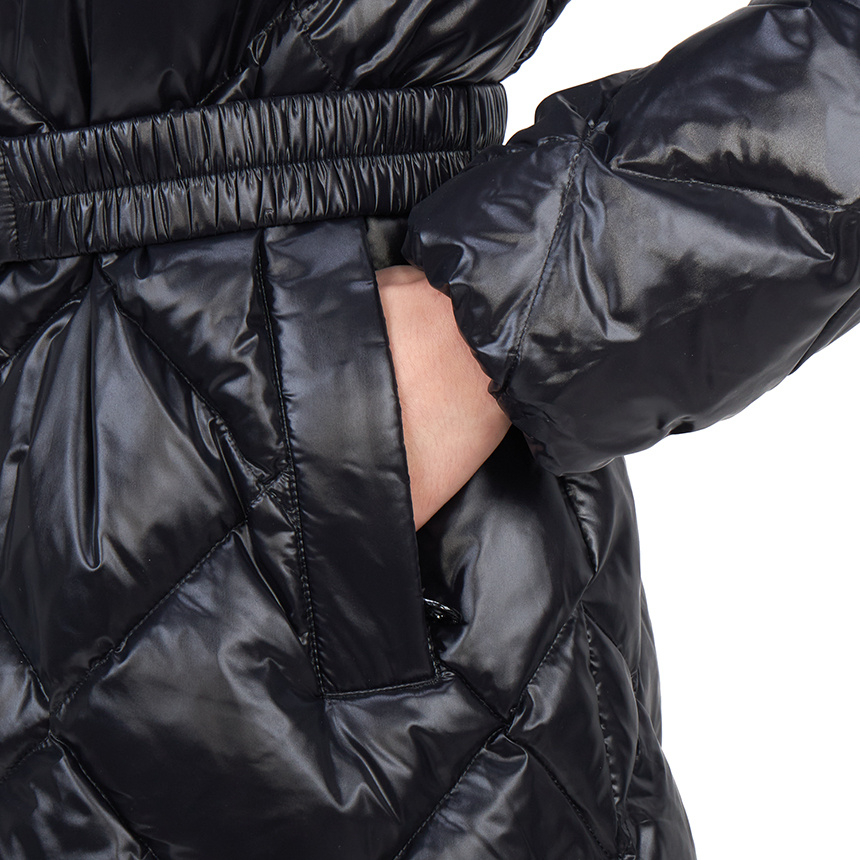 Duvetica Hooded Down Jacket In Black