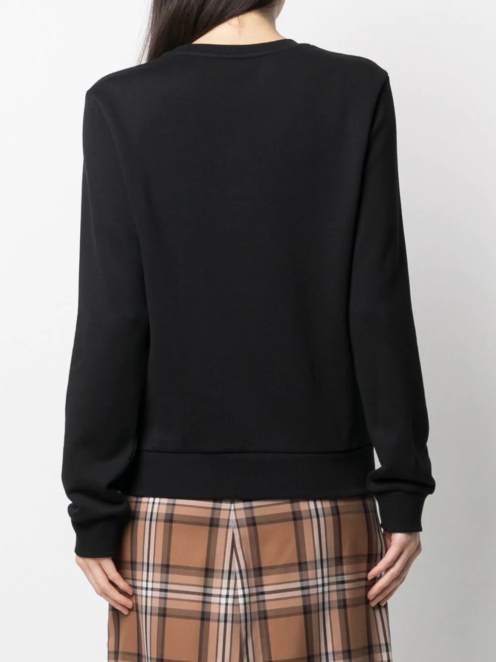 Mcm Shearling Logo Sweatshirt In Black