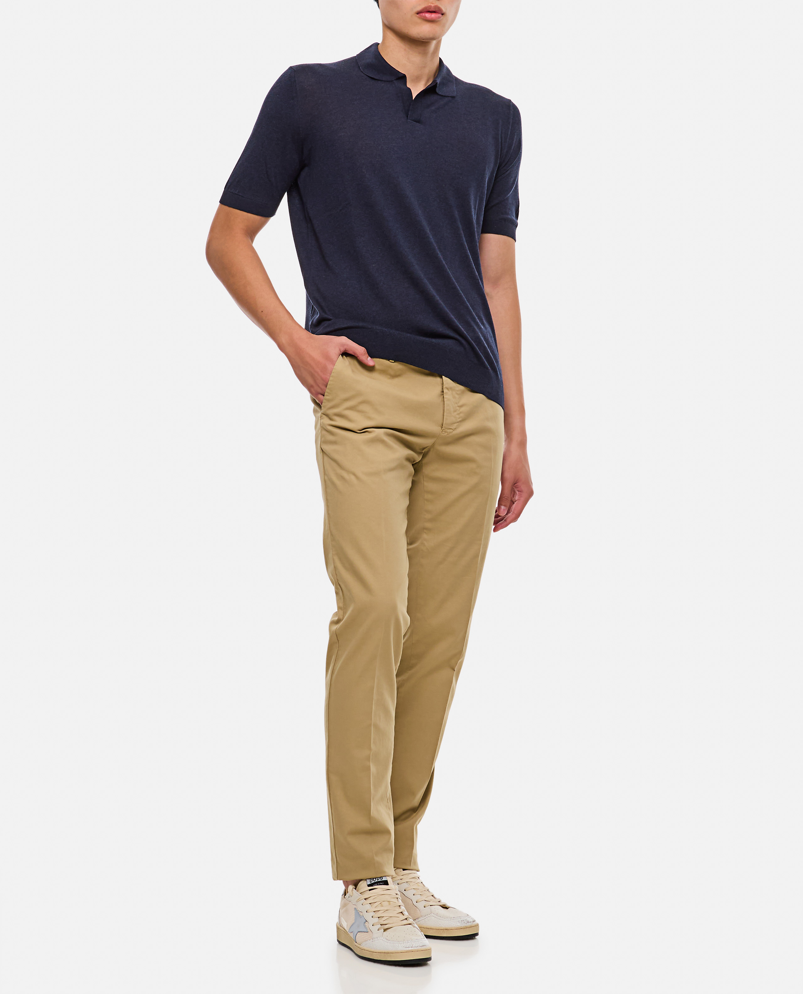 Pt01 Casual Pants With Belt Loops In Brown