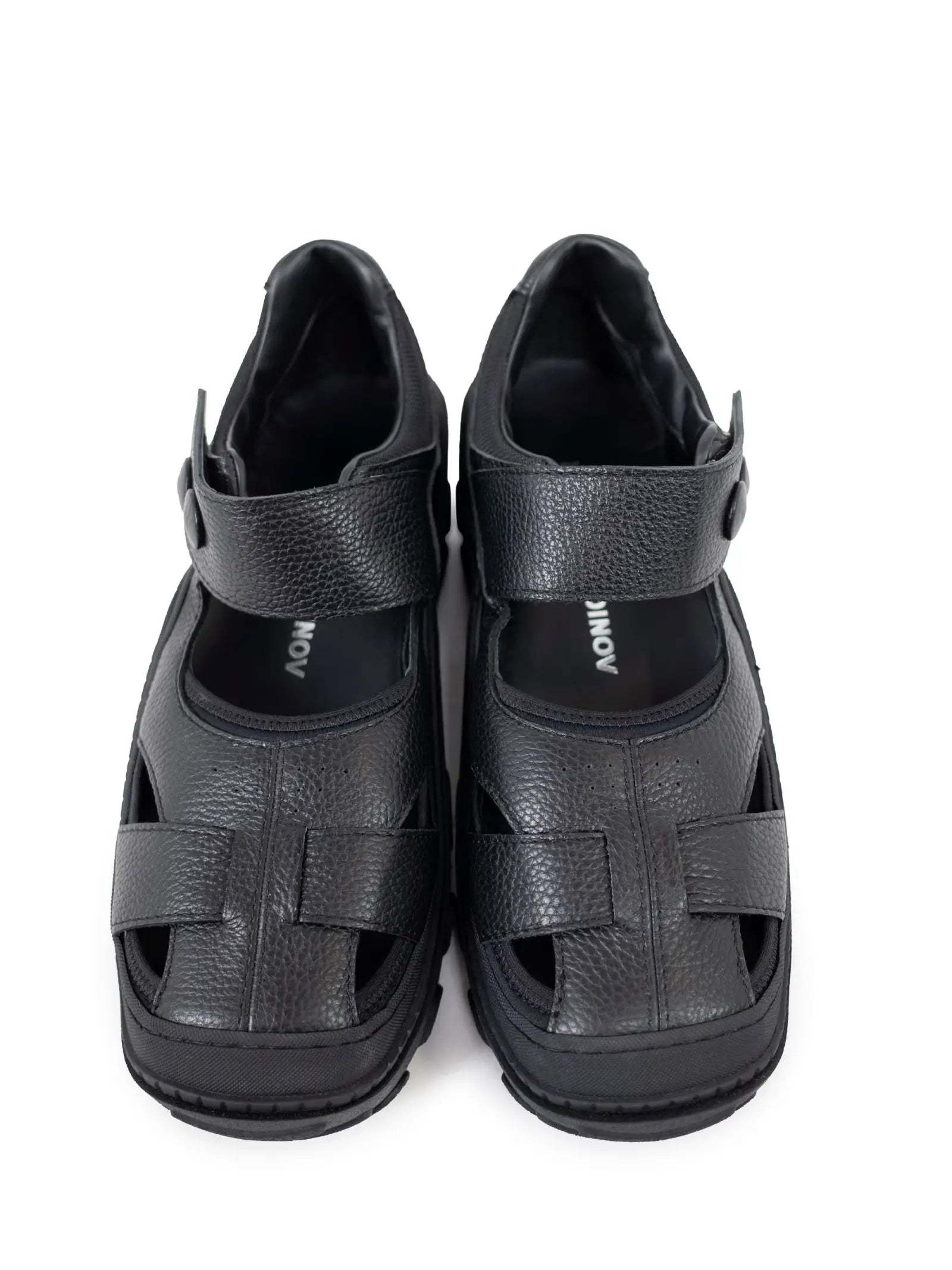 KIKO KOSTADINOV ROUND-HEADED FLAT SANDALS