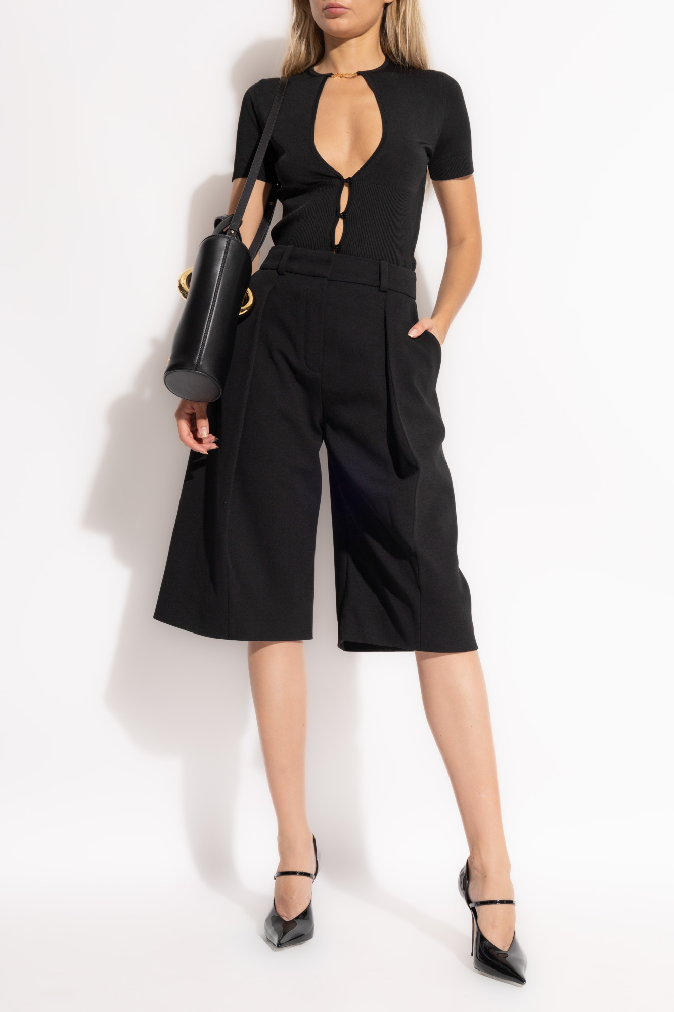 Jacquemus Logo Decal Top In Black