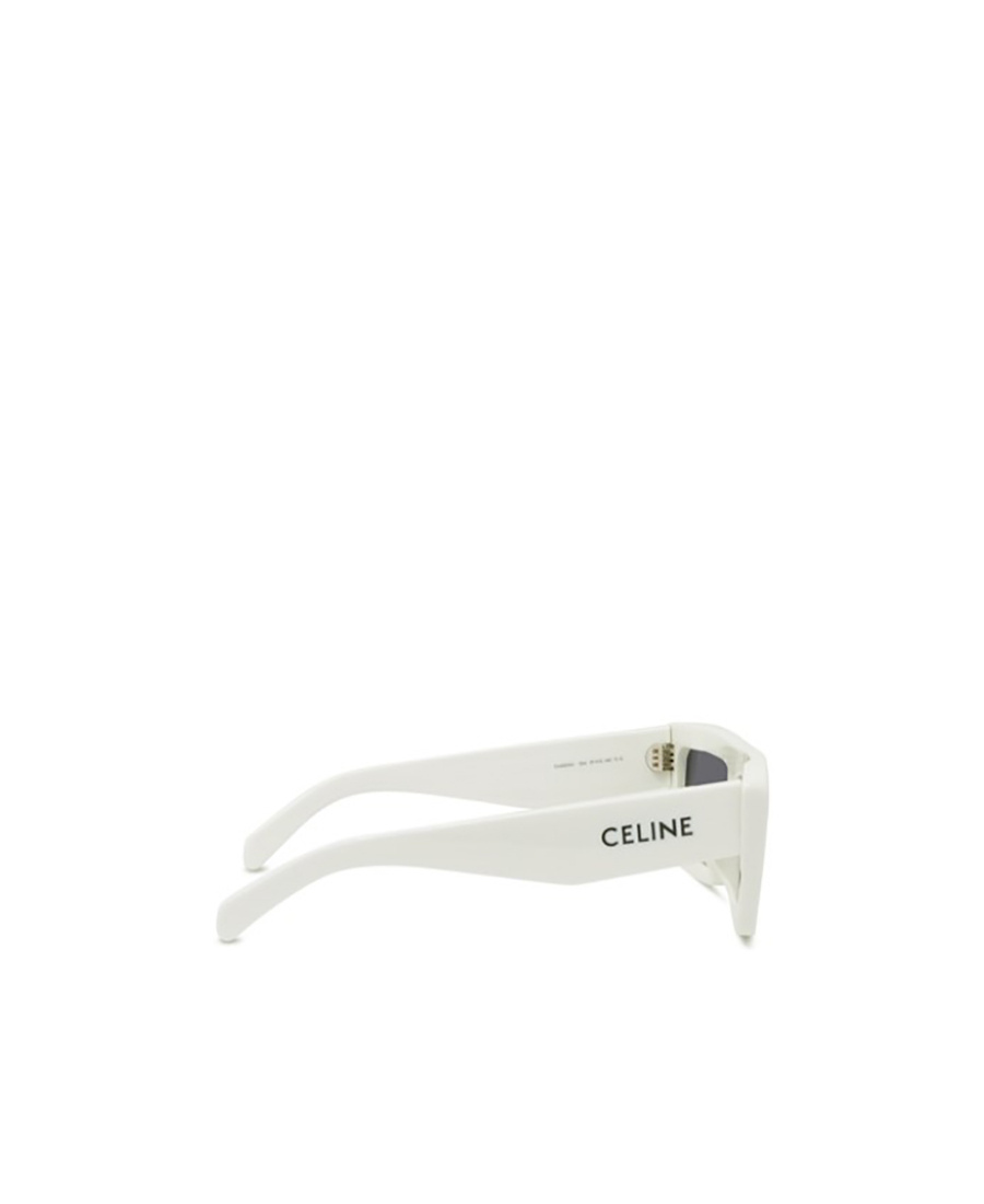 Celine Monochroms 57mm Rectangular Sunglasses In White