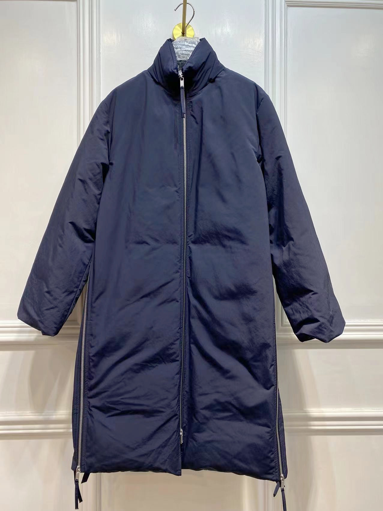 Jil Sander Zipper Long Style Down Jacket In Black