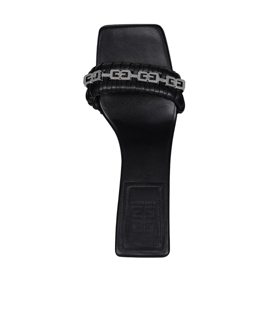 Givenchy G Woven Details Sandals In Black