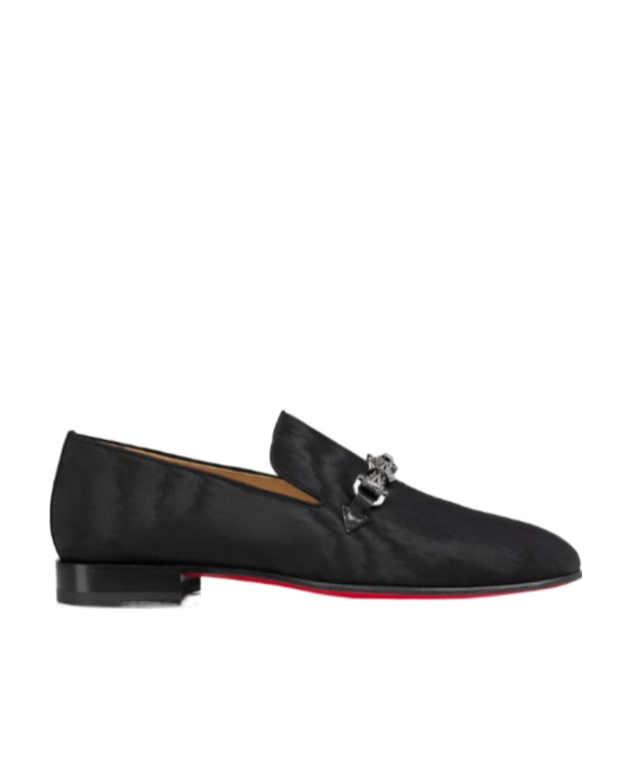 Christian Louboutin Equiswing Almond-toe Loafers In Black