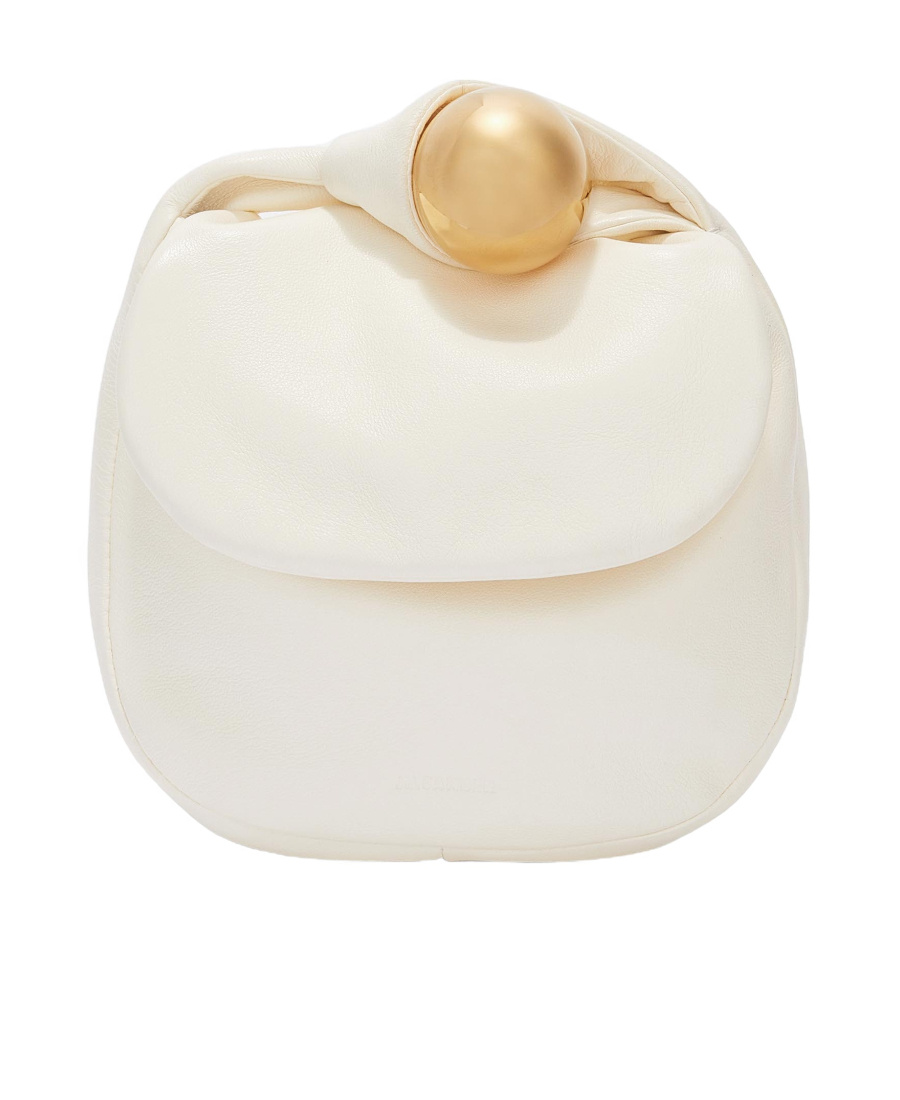 Jil Sander Small Sphere Clutch Bag In White