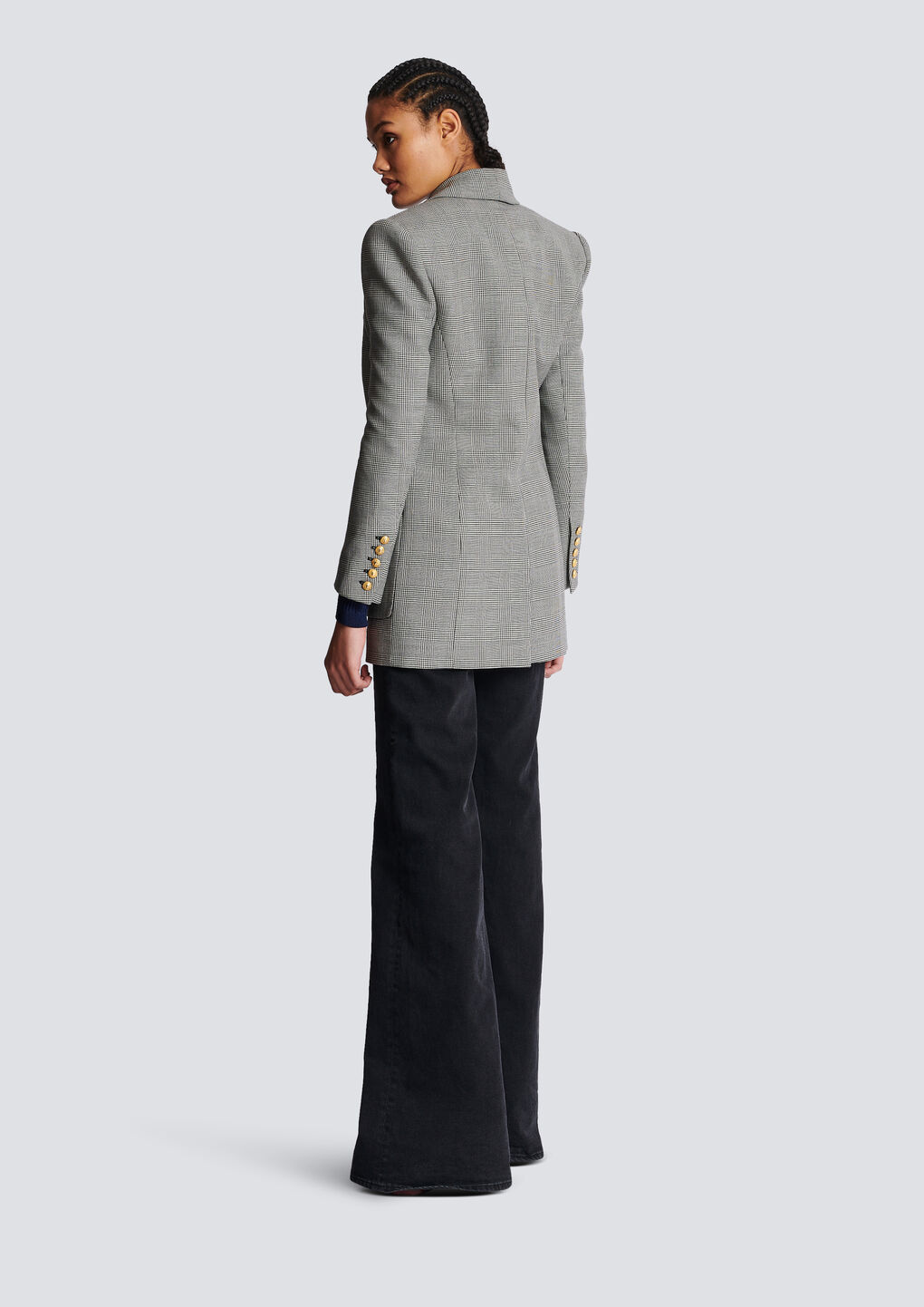 Balmain Single-breasted Wool Blazer In Gray