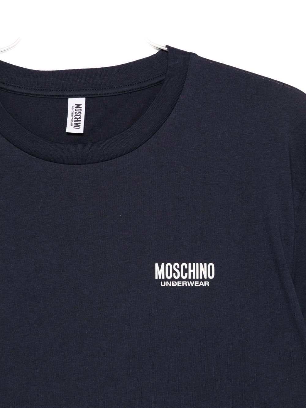 Moschino Logo-detail Cotton T-shirt In Black