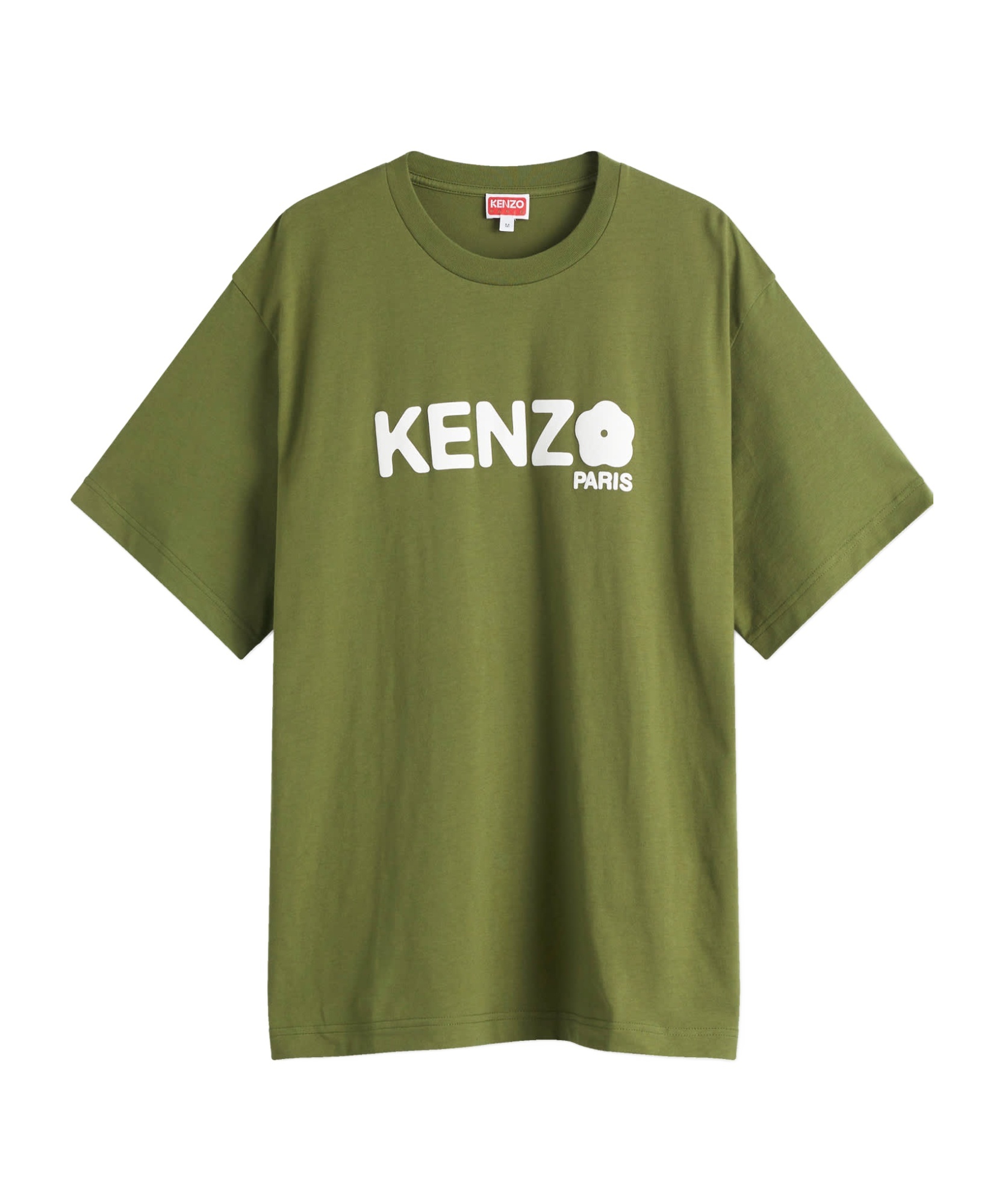 Kenzo Green T-shirt In Cotton With White Logo Printed In Green