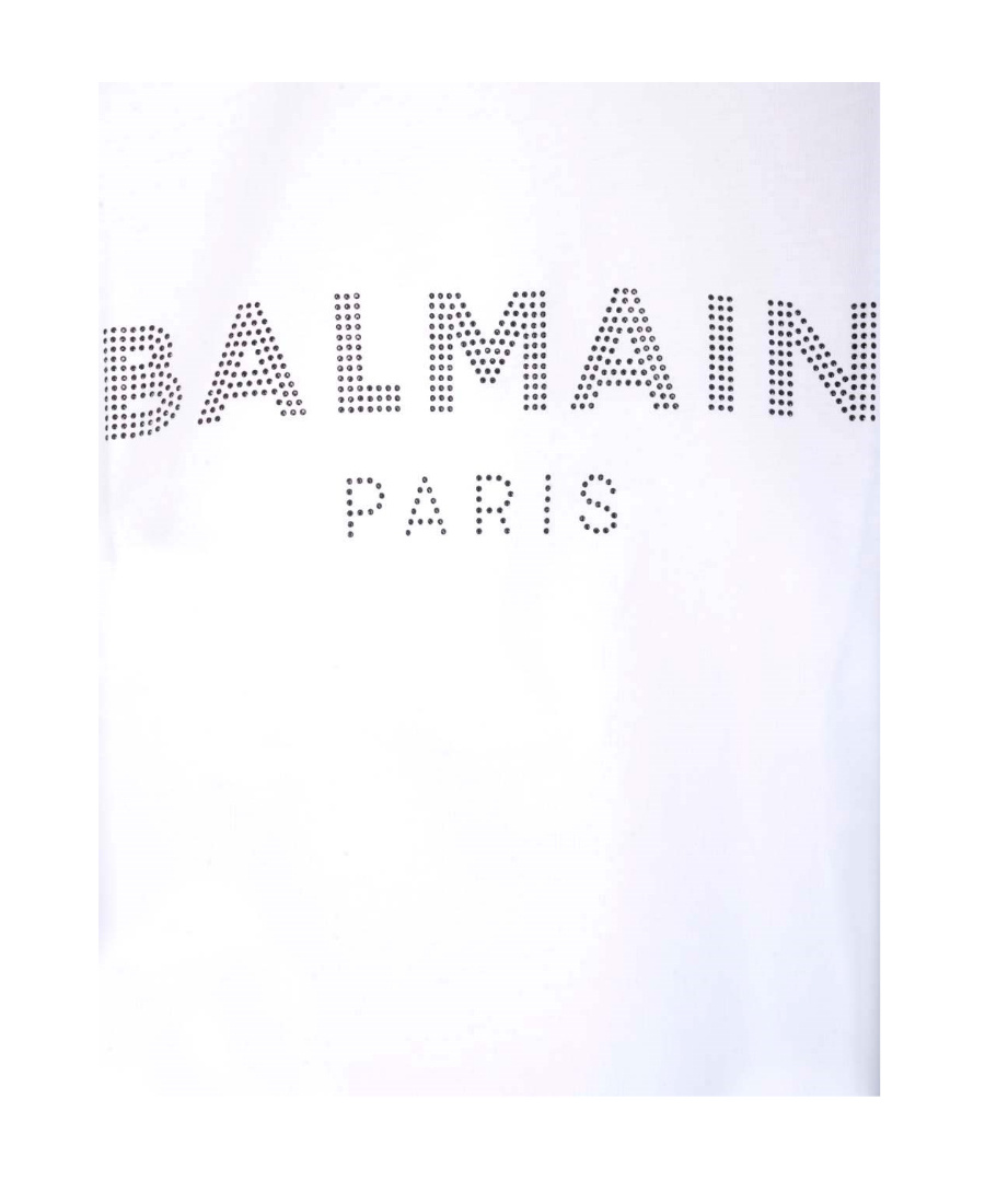 BALMAIN RHINESTONE LOGO T-SHIRT 