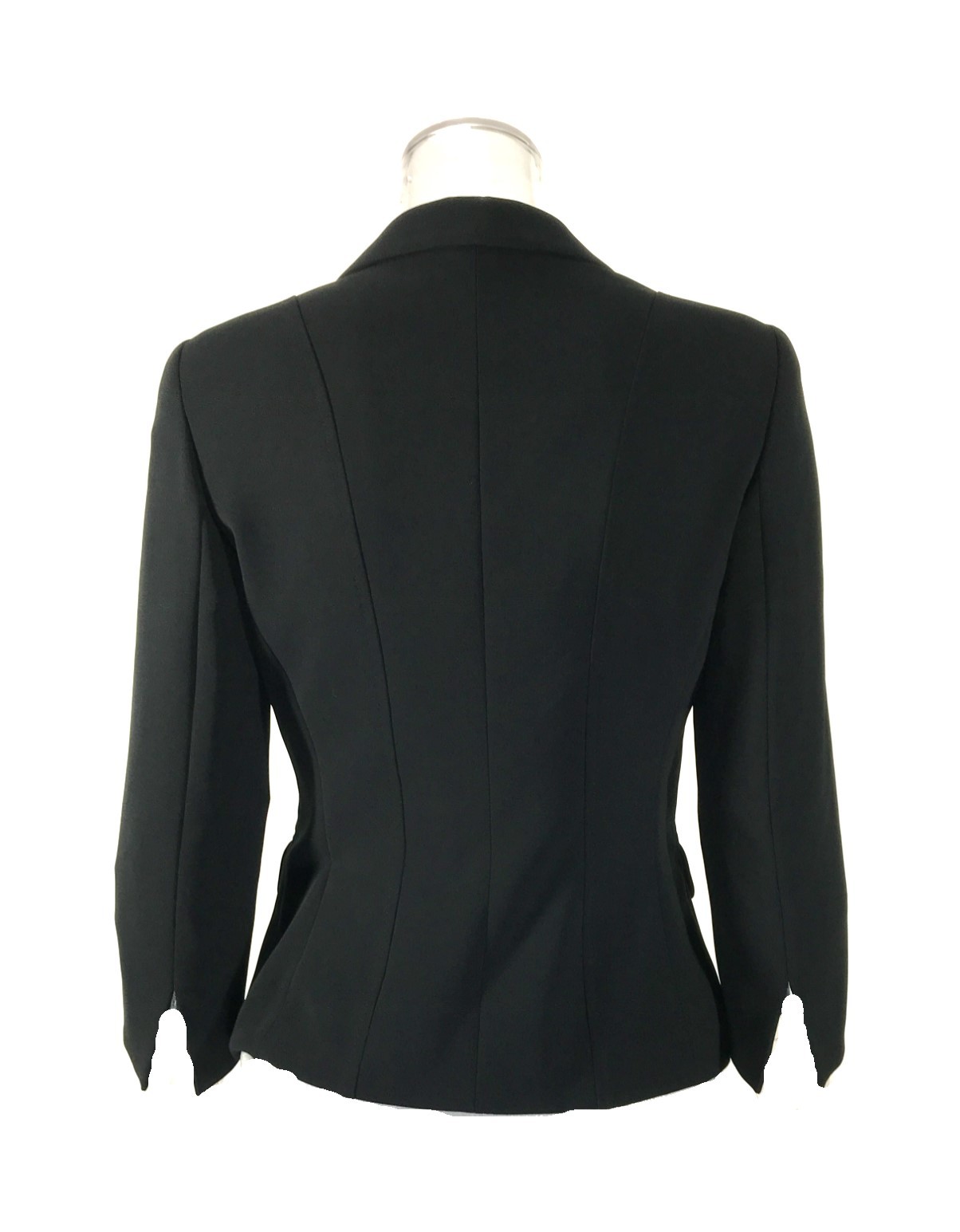 Max Mara Long Sleeved Lapel Suit Jacket In Black